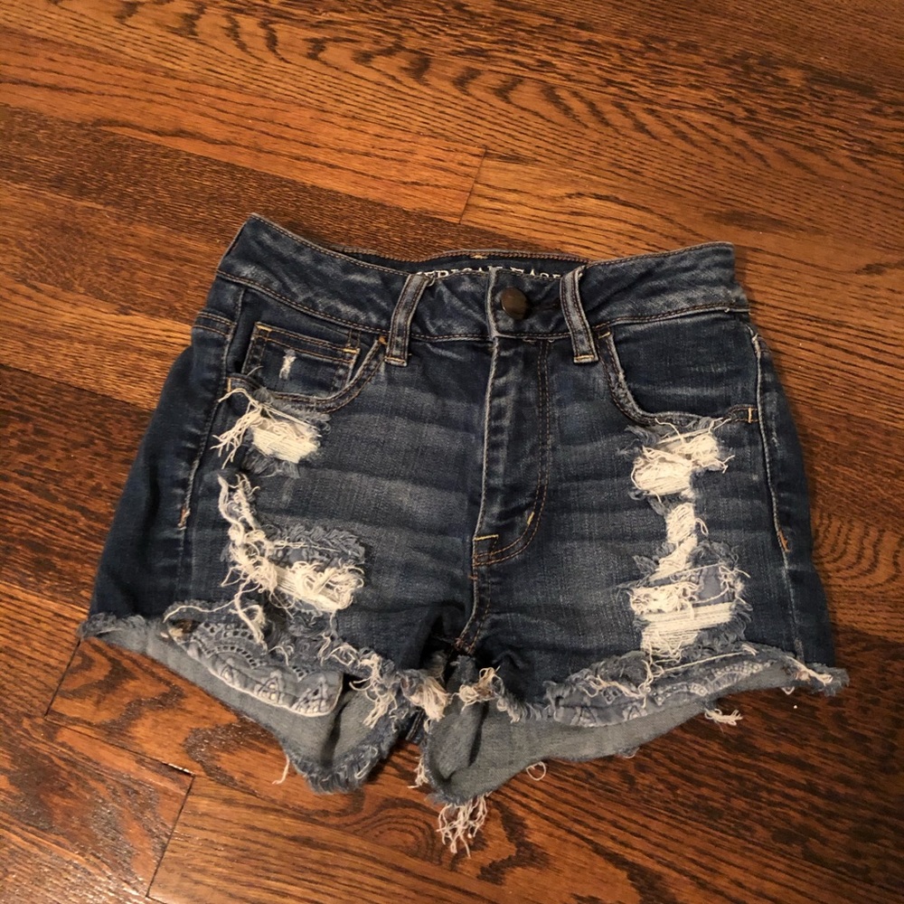 Hi-Rise Denim Shorts